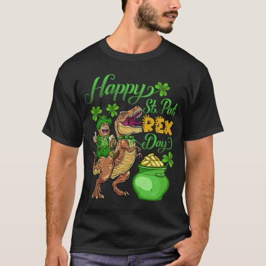 T-shirt Joyeux St Pat Rex Saint Patrick's Day Dinosaur Kid (Devant)