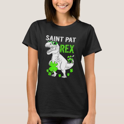 T-shirt Joyeux St Pat T Rex Saint Patrick S Day Dinosaur B (Devant)