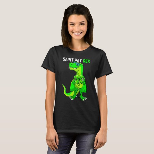 T-shirt Joyeux St Pat T Rex Saint Patrick's Day Dinos Drôl (Devant entier)