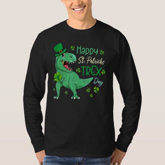 T-shirt Joyeux St Pat T Rex Saint Patrick's Day Dinosaur B (Devant)