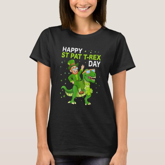 T-shirt Joyeux St Pat T Rex Saint Patrick's Day Dinosaur B (Devant)