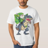 T-shirt Joyeux St Pat T Rex Saint Patrick's Day Leprechaun (Devant)