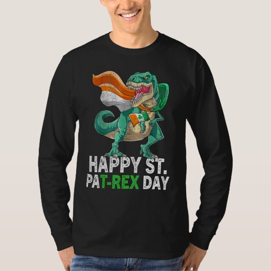 T-shirt Joyeux St Pat Trex Day Dino Jour de la Saint Patri (Devant)