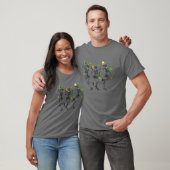 T-shirt Joyeux St Patrick Day Dancing Skeleton Leprechauns (Unisexe)