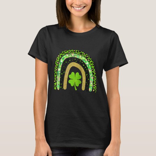 T-shirt Joyeux St Patrick Day Lucky Rainbow Clover (Devant)