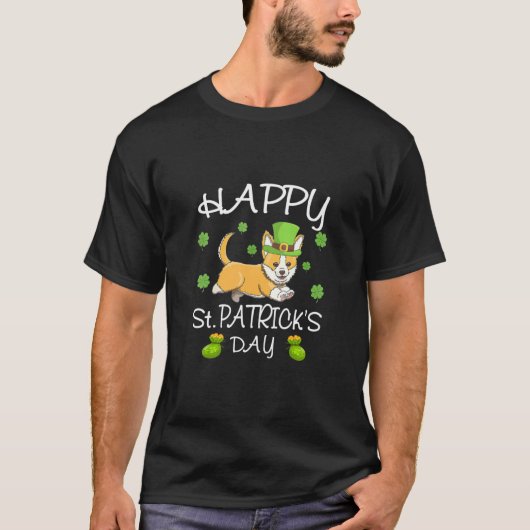 T-shirt Joyeux St Patrick S Day Funy Saint Patricks Corgi (Devant)