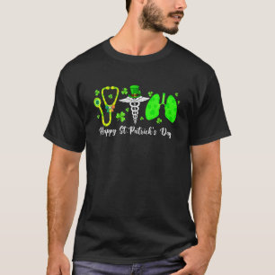 T-shirt Joyeux St Patrick S Jour Poumons Infirmière respir