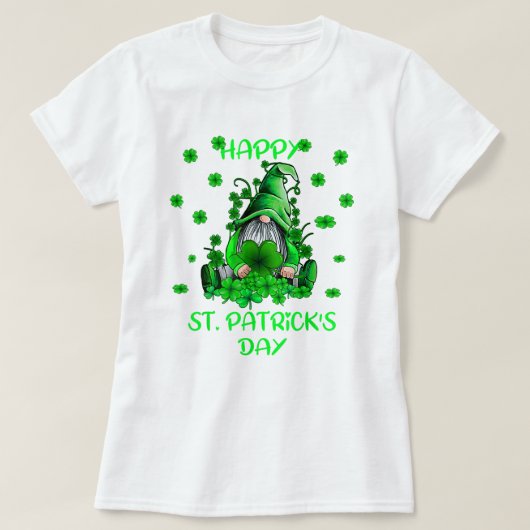 T-shirt Joyeux St. Patricks Day Adorable Gnome (Design devant)