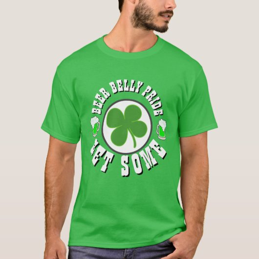 T-shirt Joyeux St Patrick's Day BEER BELLY FIDE (Devant)
