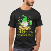 T-shirt Joyeux St. Patrick's Day Gnomes Manger Boire Abeil (Devant)
