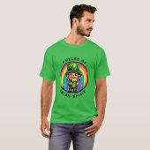 T-shirt Joyeux St Patrick's Day Leprechaun avec bière vert (Devant entier)