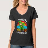 T-shirt Joyeux St Patrick's Day Leprechaun Pop It Rainbow  (Devant)