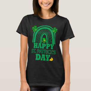 T-shirt Joyeux St Patrick's Day Rainbow Leprechaun Casquet