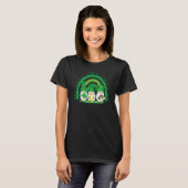 T-shirt Joyeux St Patrick's Day Trois Gnomes Shamrock Rain (Devant entier)