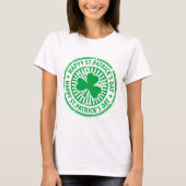 T-shirt Joyeux St Patrick's Day Vert Clover Irlandais mign (Devant)