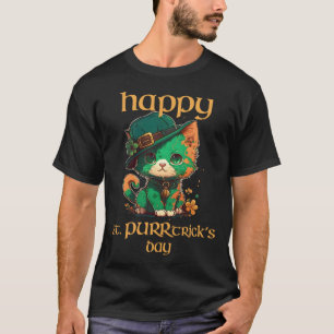 T-shirt Joyeux St PURRtrick s Day Leprechaun Chat St Patri
