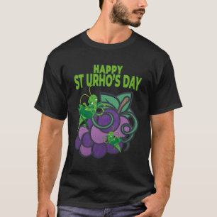 T-shirt Joyeux St Urhos Day Grasshopper Raisins Vignoble