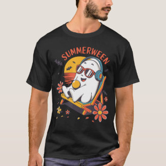 T-shirt Joyeux Summerween Été Halloween Fantôme Summerween
