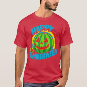 T-shirt Joyeux Summerween Été Pastèque Jackolantern Ha