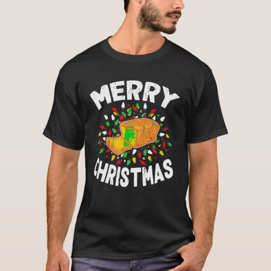 T-shirt Joyeux Sweaters de Noël Amusants de nourriture Ban (Devant)