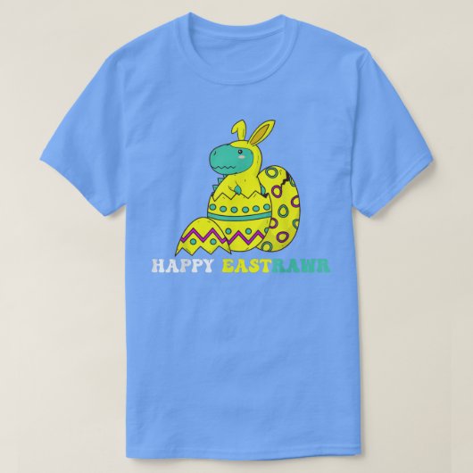 T-shirt Joyeux T-Rex Dinosaur Easter Bunny Egg (Design devant)