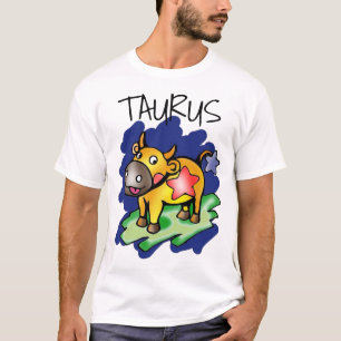 T-shirt Joyeux Taurus Bleu avec dessin de l'étoile rouge