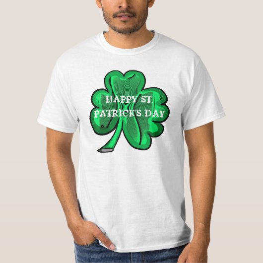 T-shirt Joyeux tee de valeur de trèfle simple St. Patrick' (Devant)