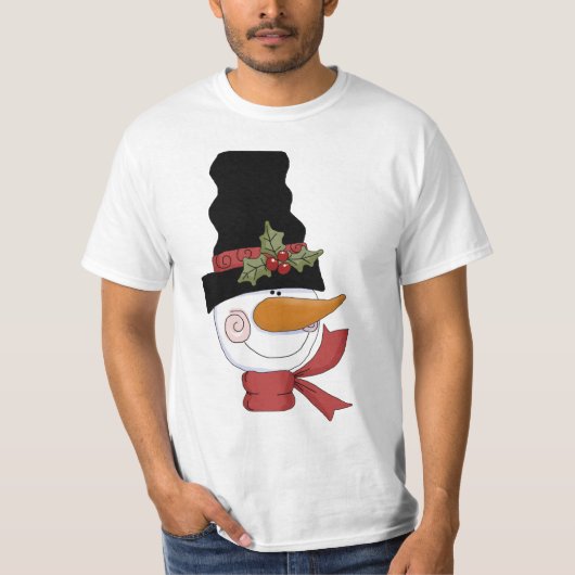 T-shirt Joyeux tee-shirts et cadeaux Snowman (Devant)