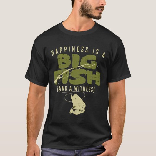 T-shirt Joyeux Témoin de poisson Gros Pêcheur pêcheur Angl (Devant)