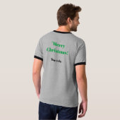 T-shirt Joyeux texte de Noël Joy Men's Basic Ringer (Dos entier)