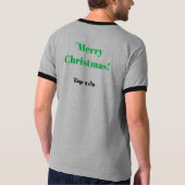 T-shirt Joyeux texte de Noël Joy Men's Basic Ringer (Dos)
