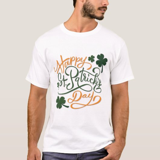 T-shirt "Joyeux texte de St. Patrick (Devant)