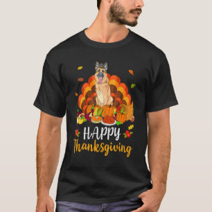 T-shirt Joyeux Thanksgiving Berger Allemand Dinde Animal d