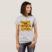 T-shirt Joyeux Thanksgiving Coloré (Devant entier)