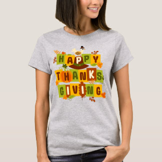 T-shirt Joyeux Thanksgiving Coloré