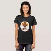 T-shirt Joyeux Thanksgiving Dinde Fête (Devant entier)