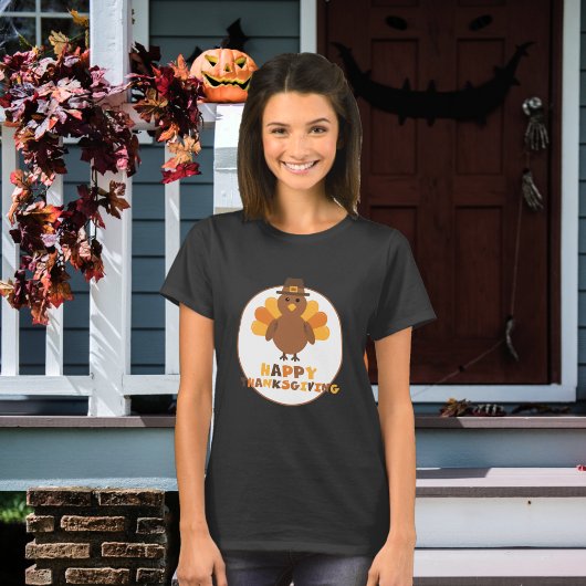 T-shirt Joyeux Thanksgiving Dinde Fête