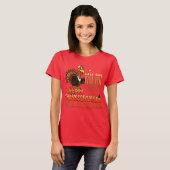 T-shirt Joyeux Thanksgivukkah - Thankgiving Hanoukka Tshir (Devant entier)