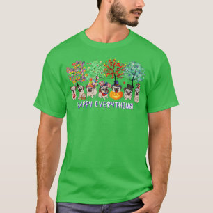 T-shirt Joyeux Tout carlin chien saisons toute l'année Arb