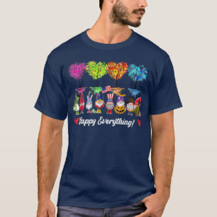 T-shirt Joyeux Tout Gnomes Toutes Les Saisons Toute L'Anné