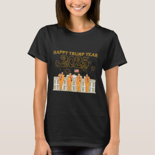 T-shirt Joyeux Trump Année Party 2025 Maison Blanche Nouve