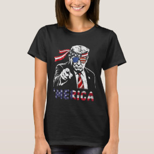 T-shirt Joyeux Trump vintage 4 juillet patriotique merica