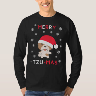 T-shirt Joyeux Tzu Mas Noël Chih Tzu Xmas Chien