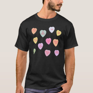T-shirt Joyeux Valentines Jour Candy Coeurs de conversatio