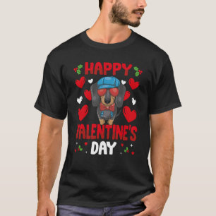 T-shirt Joyeux Valentines Jour Dachshund Heart Love Animal