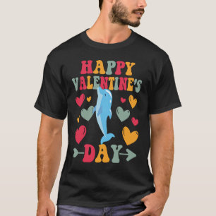 T-shirt Joyeux Valentines Jour Dauphin Coeur Amour Super