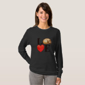 T-shirt Joyeux Valentines Jour mignonne Coeur Chat Amour (Devant entier)
