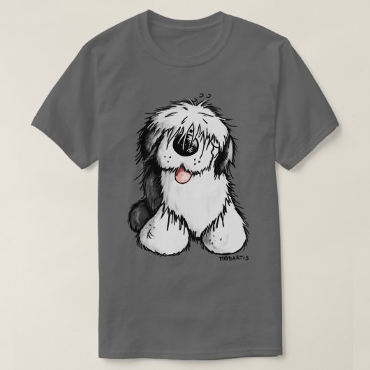 T-shirt Joyeux Vieux Chien De Sable Anglais I Pour Un Chie (Design devant)