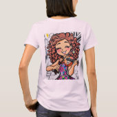 T-shirt Joyeux violon, dessin de fille pour les mélomanes (Dos)