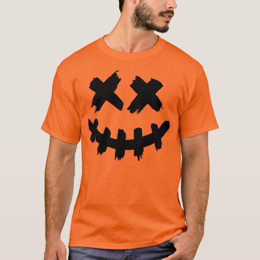 T-shirt Joyeux visage d'horreur d'Halloween (Devant)